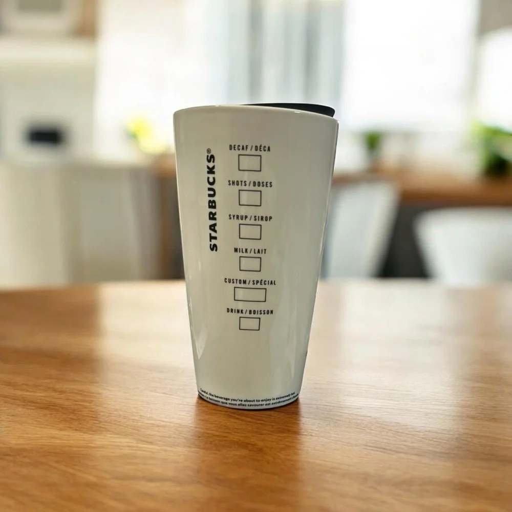 Starbucks sleek white